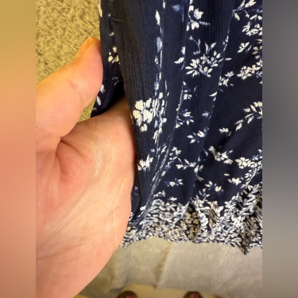 J Jill navy floral dress size small preowned - Picture 4 of 10